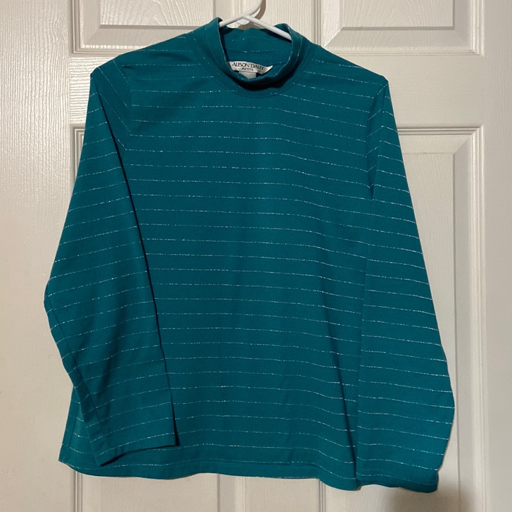 Allison Daley Mock Turtleneck L/S Shirt Size LP